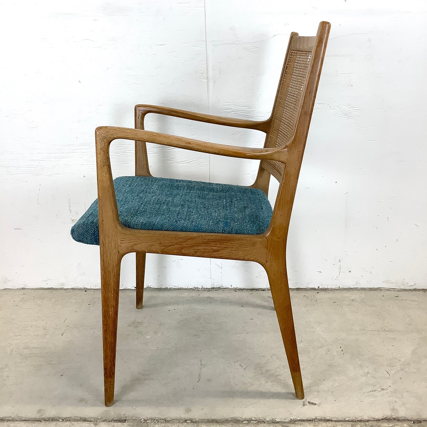 Vintage Mid-Century Cane Back Armchair