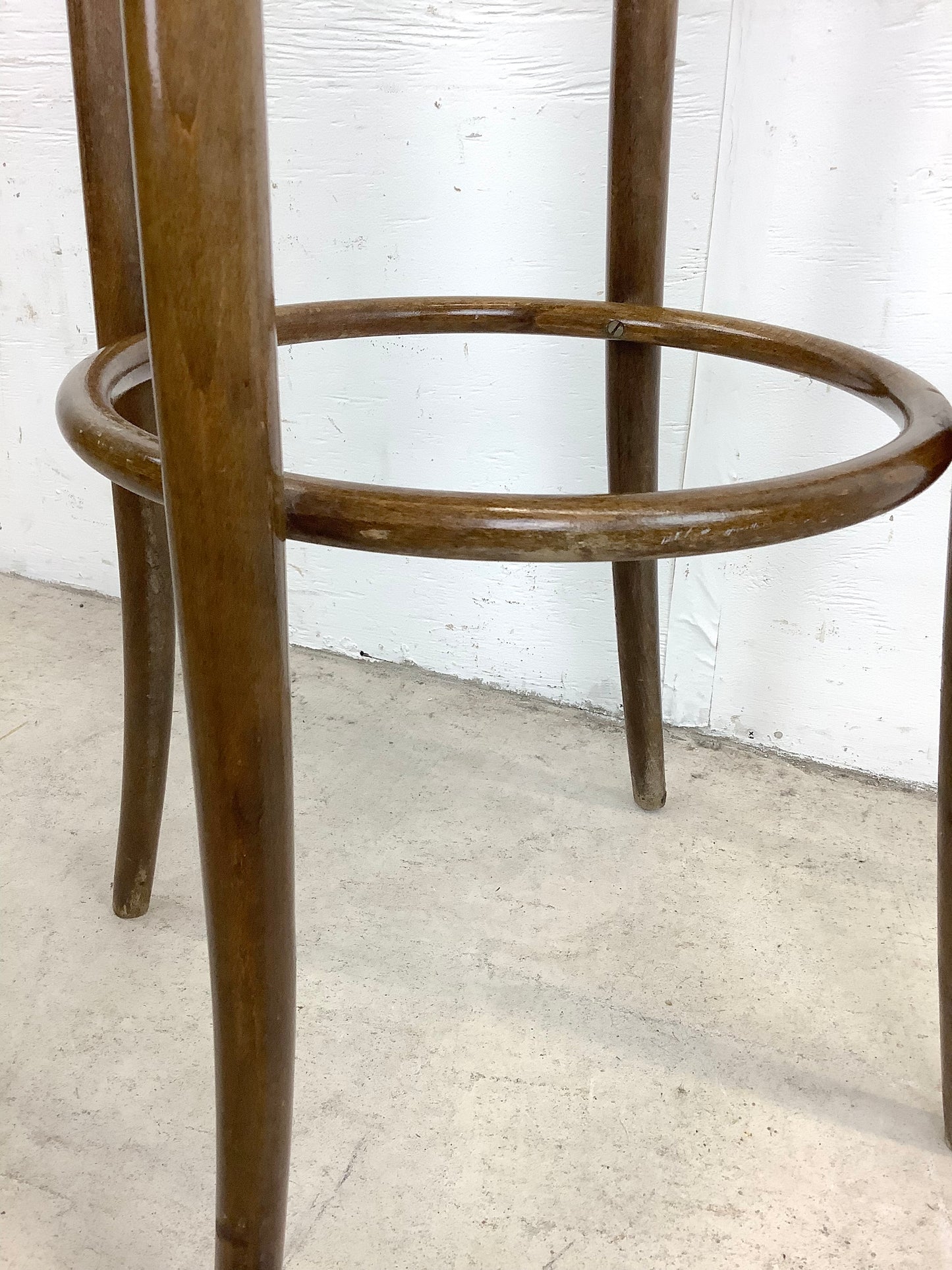 Vintage Cane Seat Thonet Style Barstool