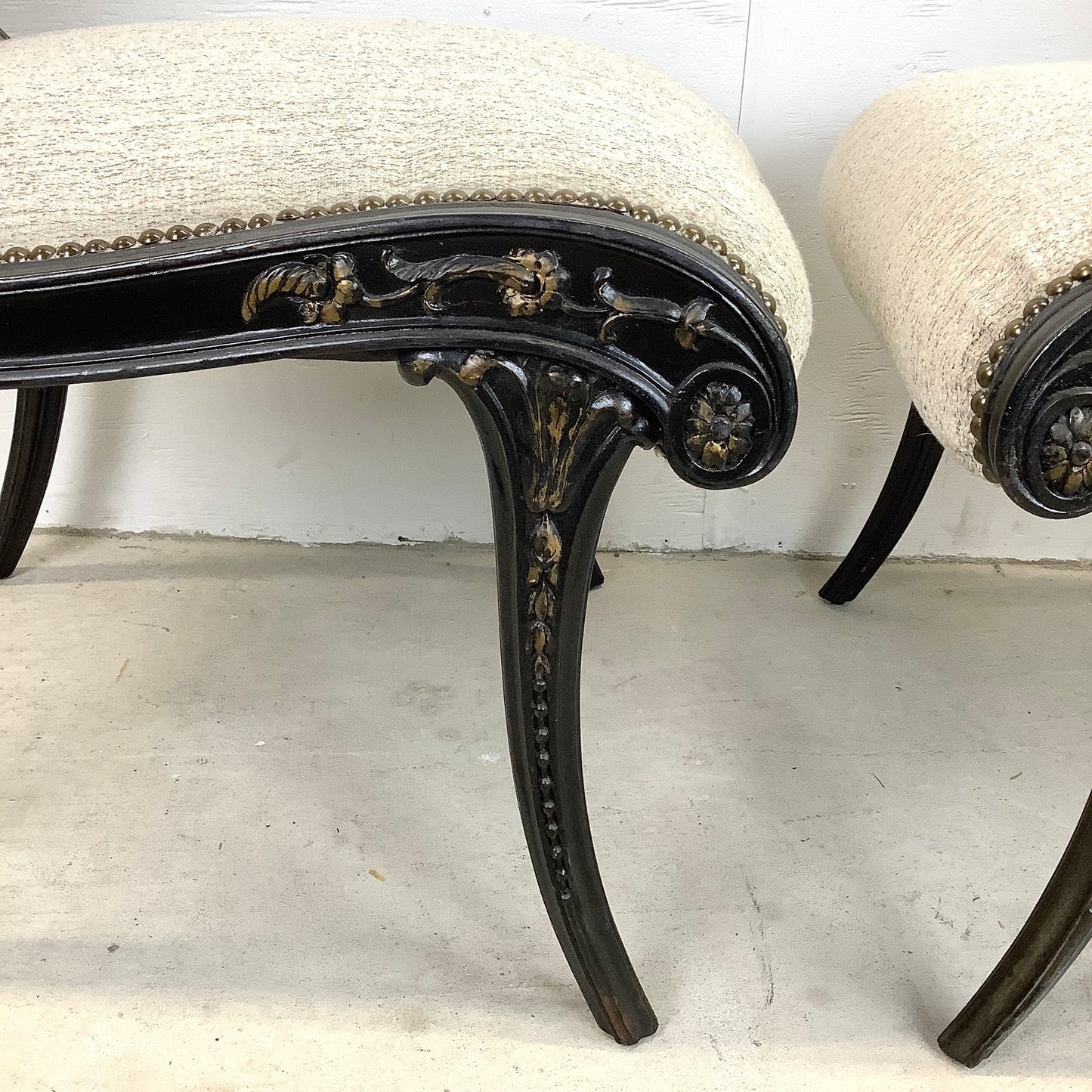 Pair Vintage Modern Slipper Chairs