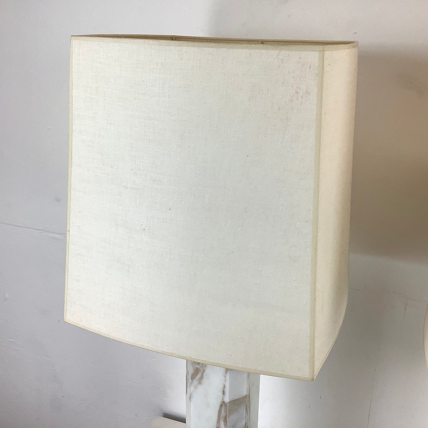 Pair Mid-Century Marble Table Lamps