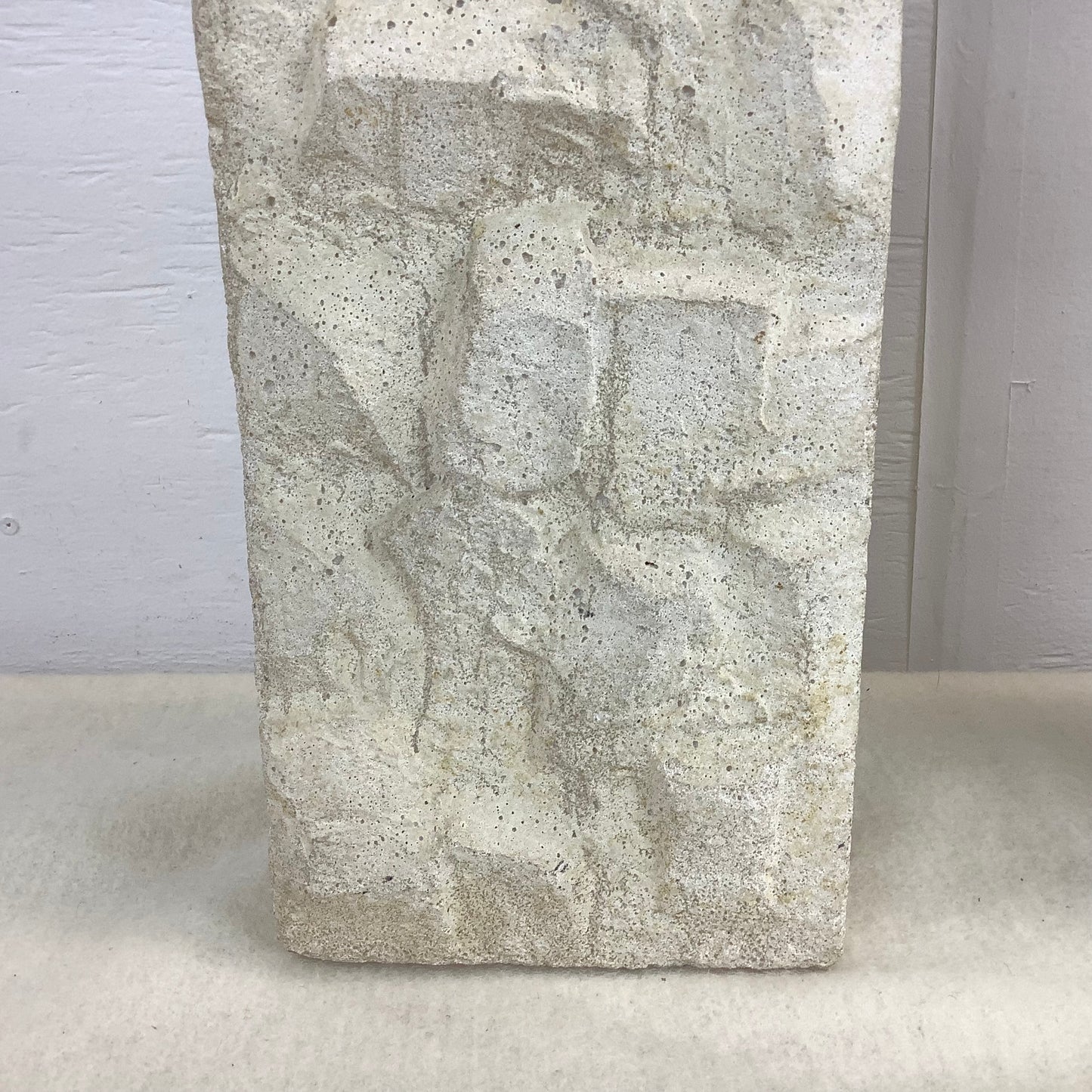 Pair Vintage Modern Concrete Table Lamps
