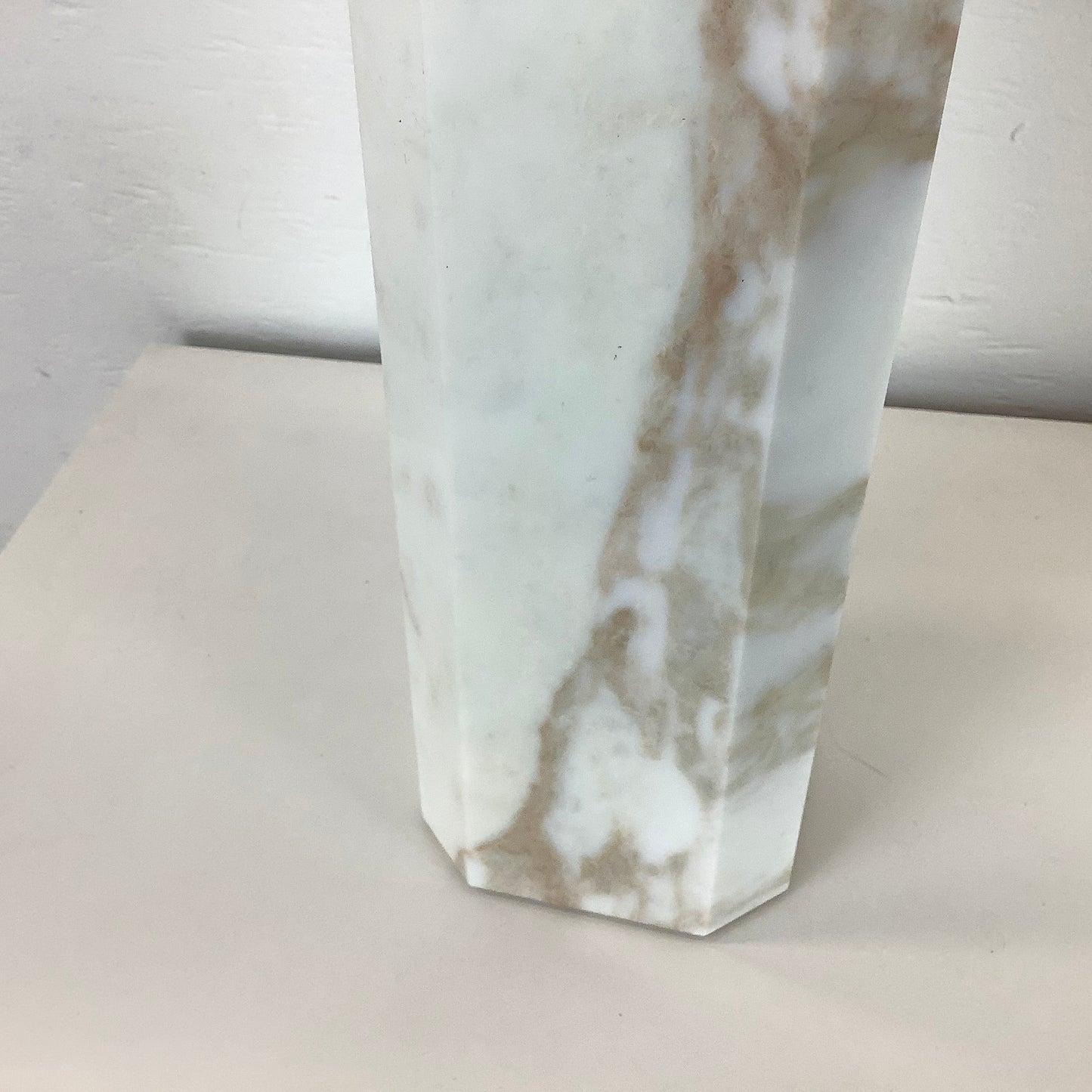 Pair Mid-Century Marble Table Lamps