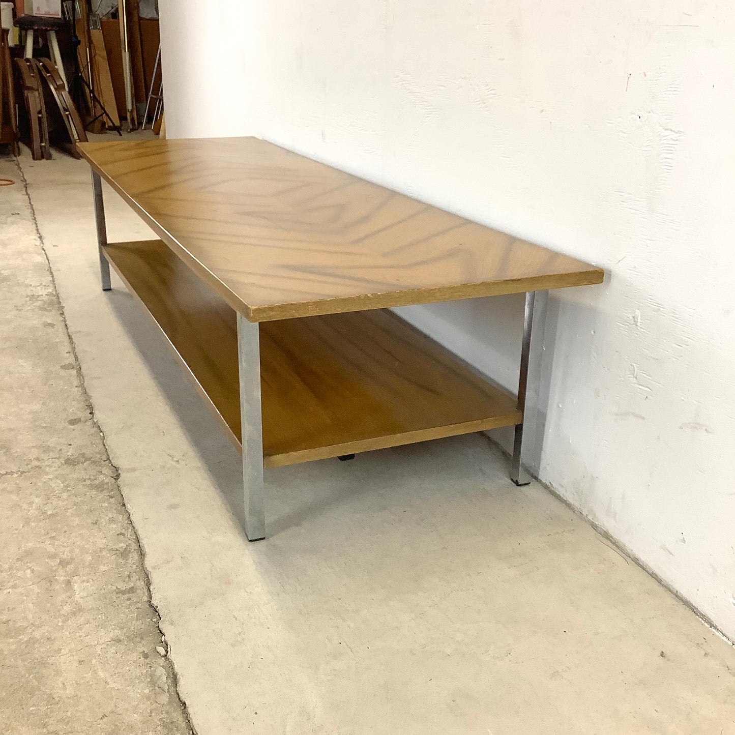 Long Mid-Century Two Tier Coffee Table