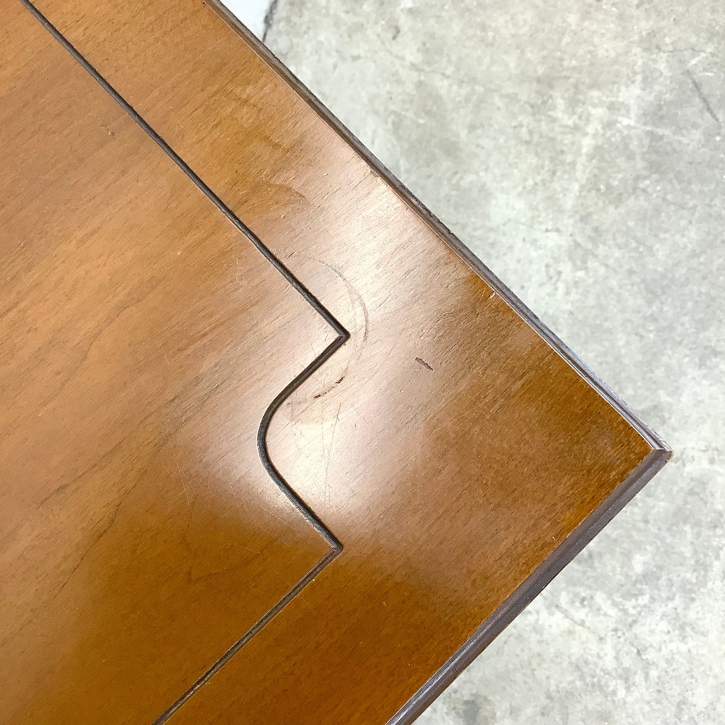 Pair Vintage End Tables With Decorative Drawer Fronts