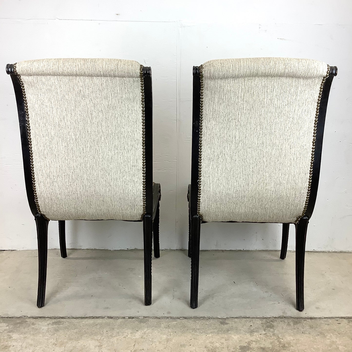 Pair Vintage Modern Slipper Chairs