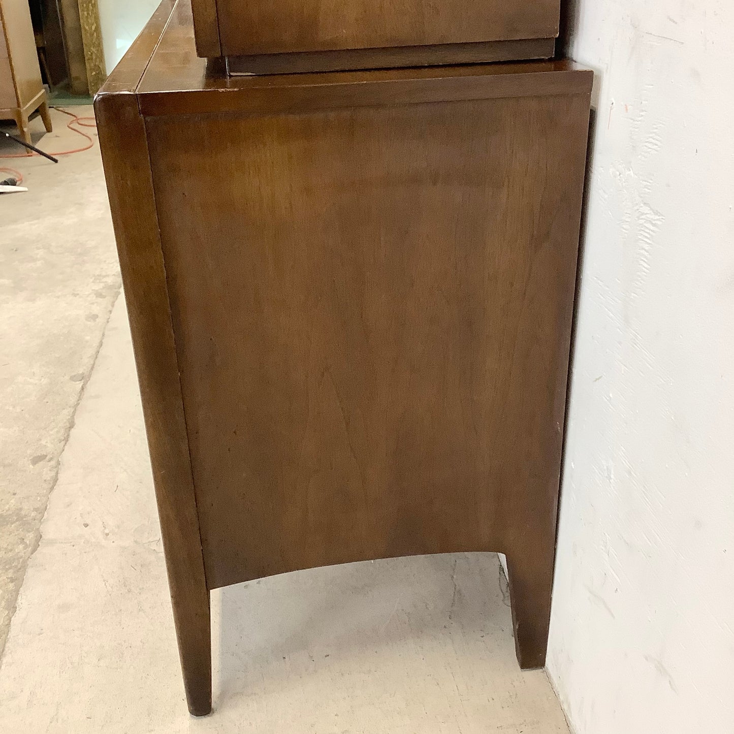 Mid-Century Walnut Sideboard With China Cabinet by Broyhill