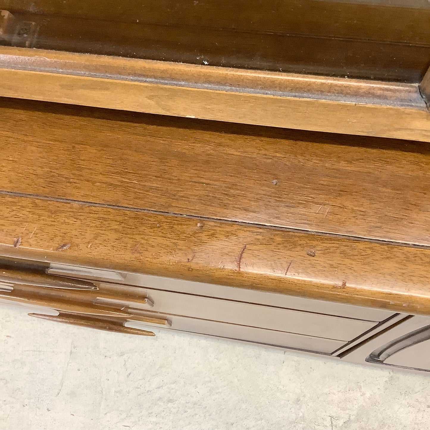 Mid-Century Walnut Sideboard With China Cabinet by Broyhill