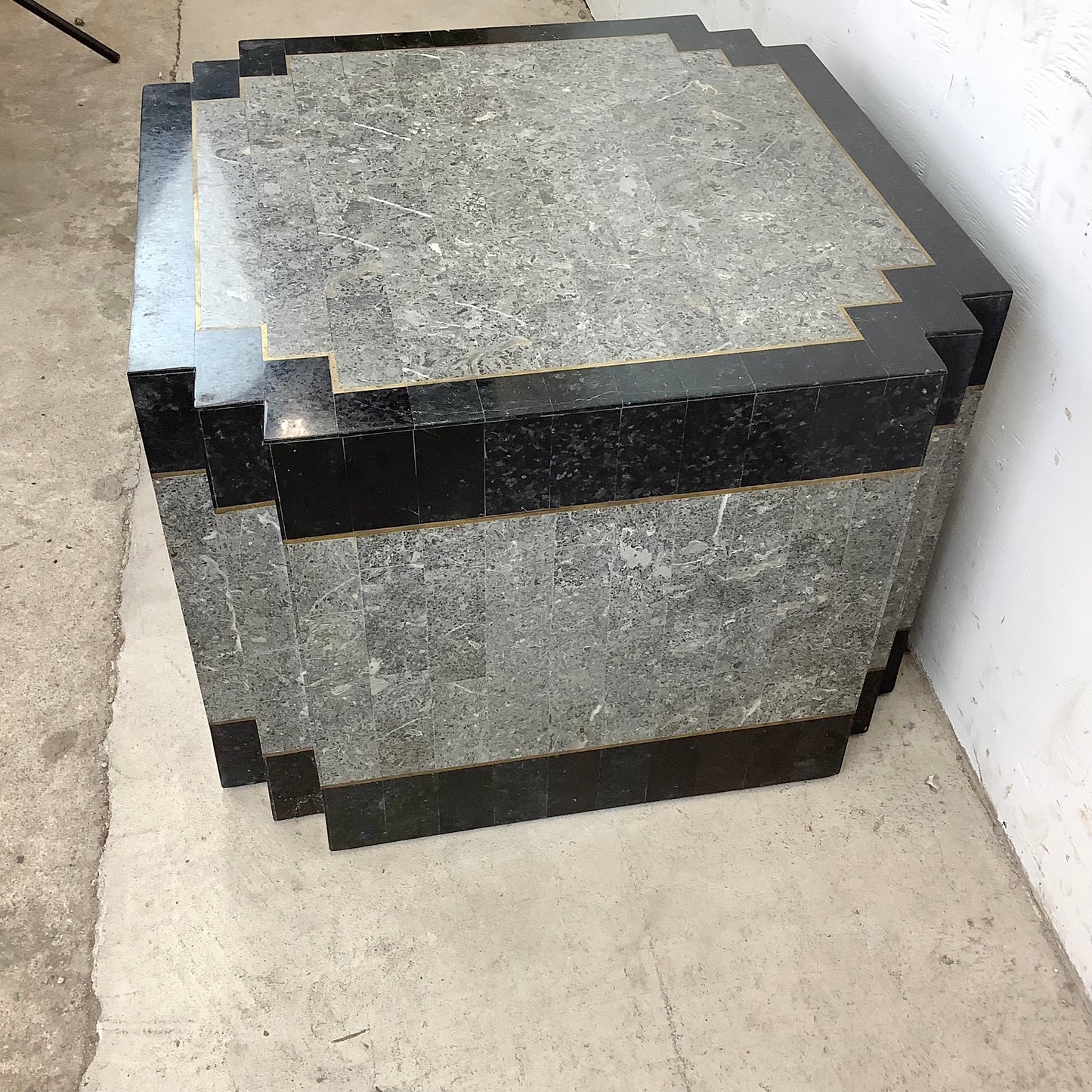 Maitland-Smith Style Tessellated Stone Side Table