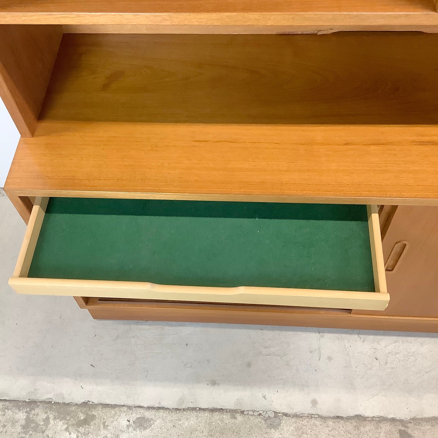 Scandinavian Modern Teak Bookcase With Cabinet by Poul Hundevad
