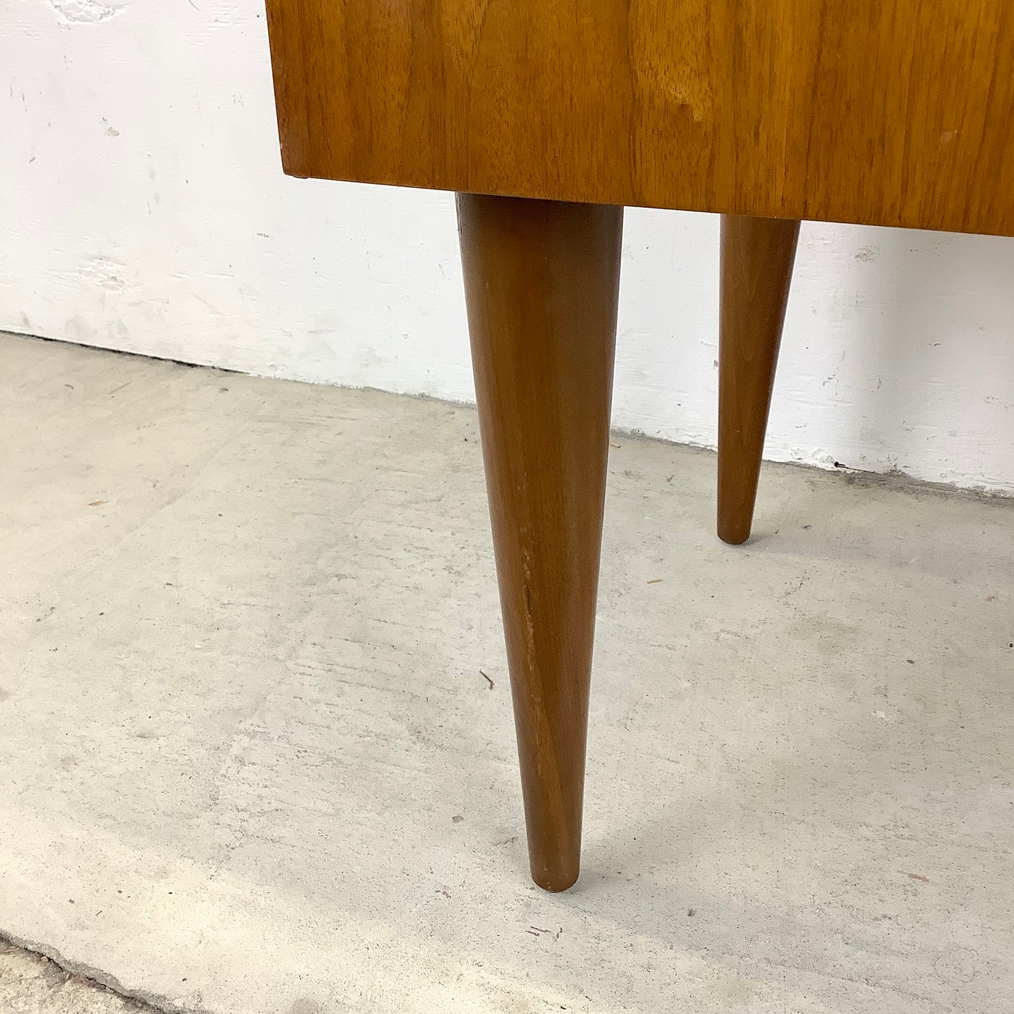 MCM Two Tier Sculptural Walnut End Table