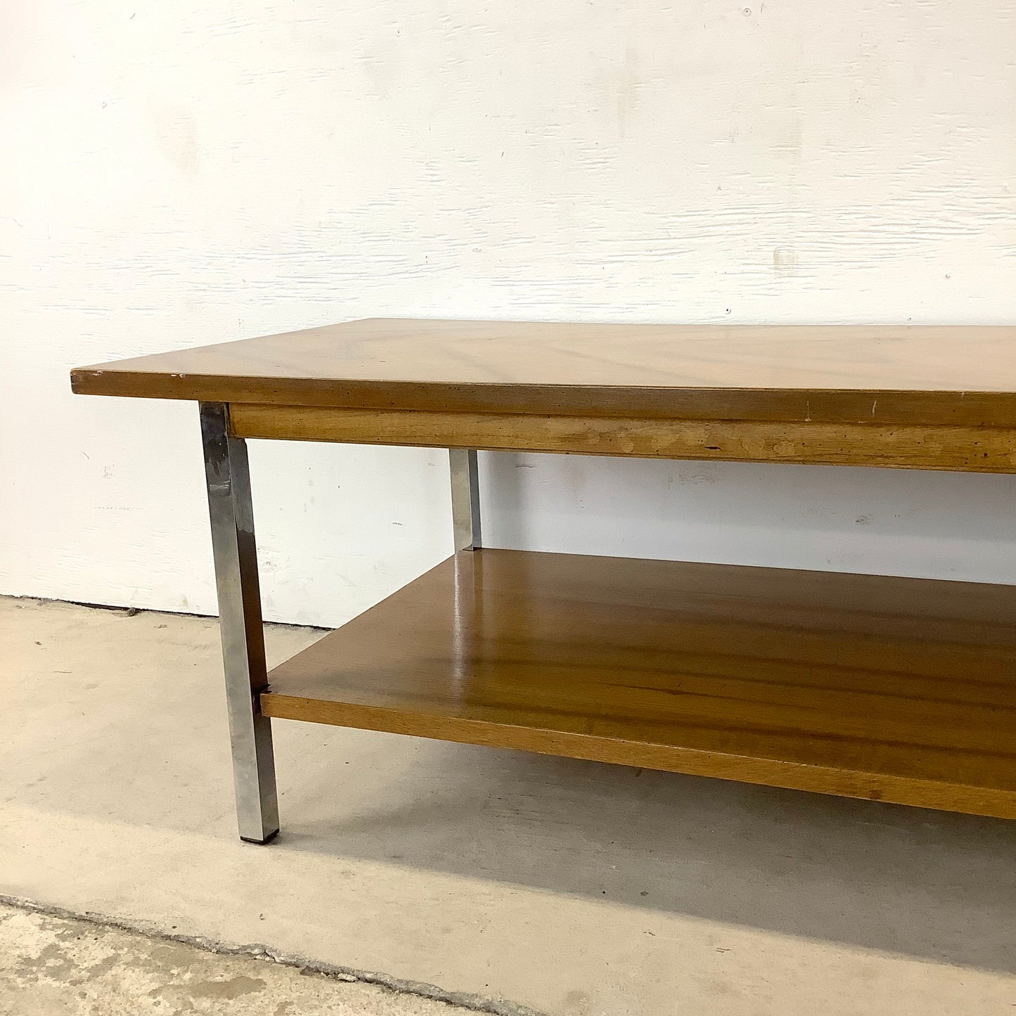 Long Mid-Century Two Tier Coffee Table