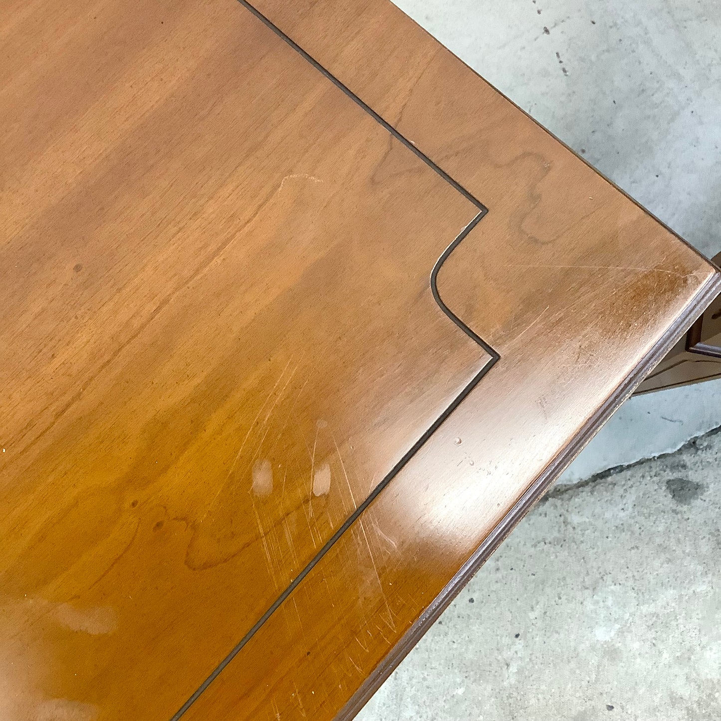 Pair Vintage End Tables With Decorative Drawer Fronts