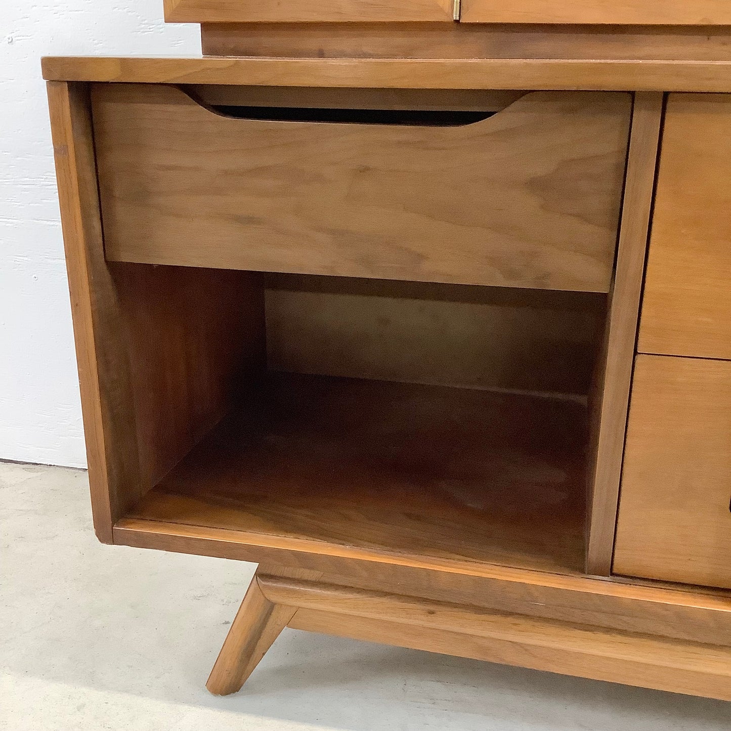 Mid-Century Sliding Front Sideboard w/ China Cabinet