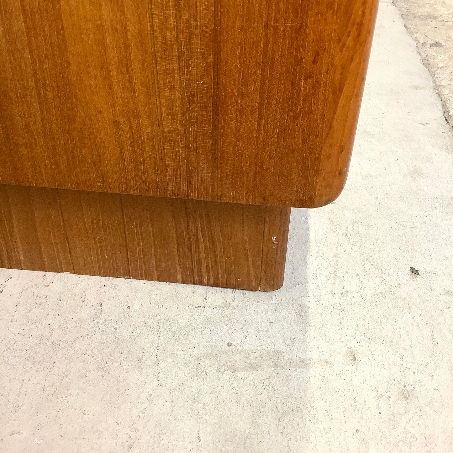 Scandinavian Modern Teak Armoire with Tambour Style Doors