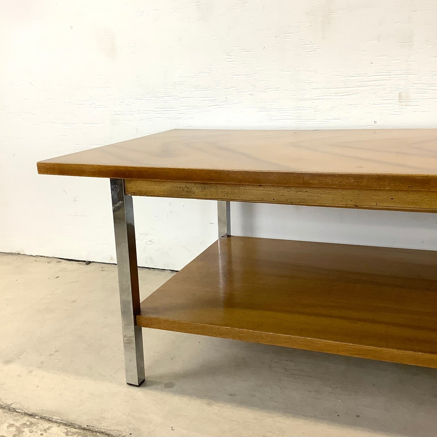 Long Mid-Century Two Tier Coffee Table