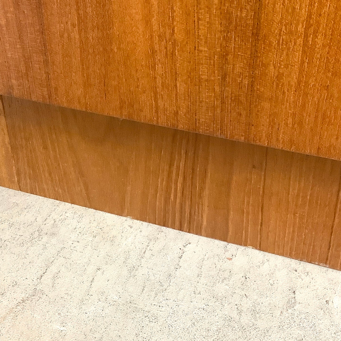 Scandinavian Modern Teak Armoire with Tambour Style Doors