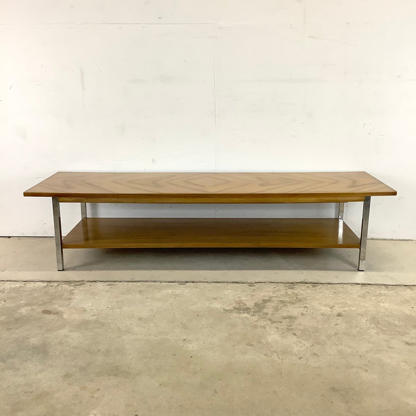 Long Mid-Century Two Tier Coffee Table