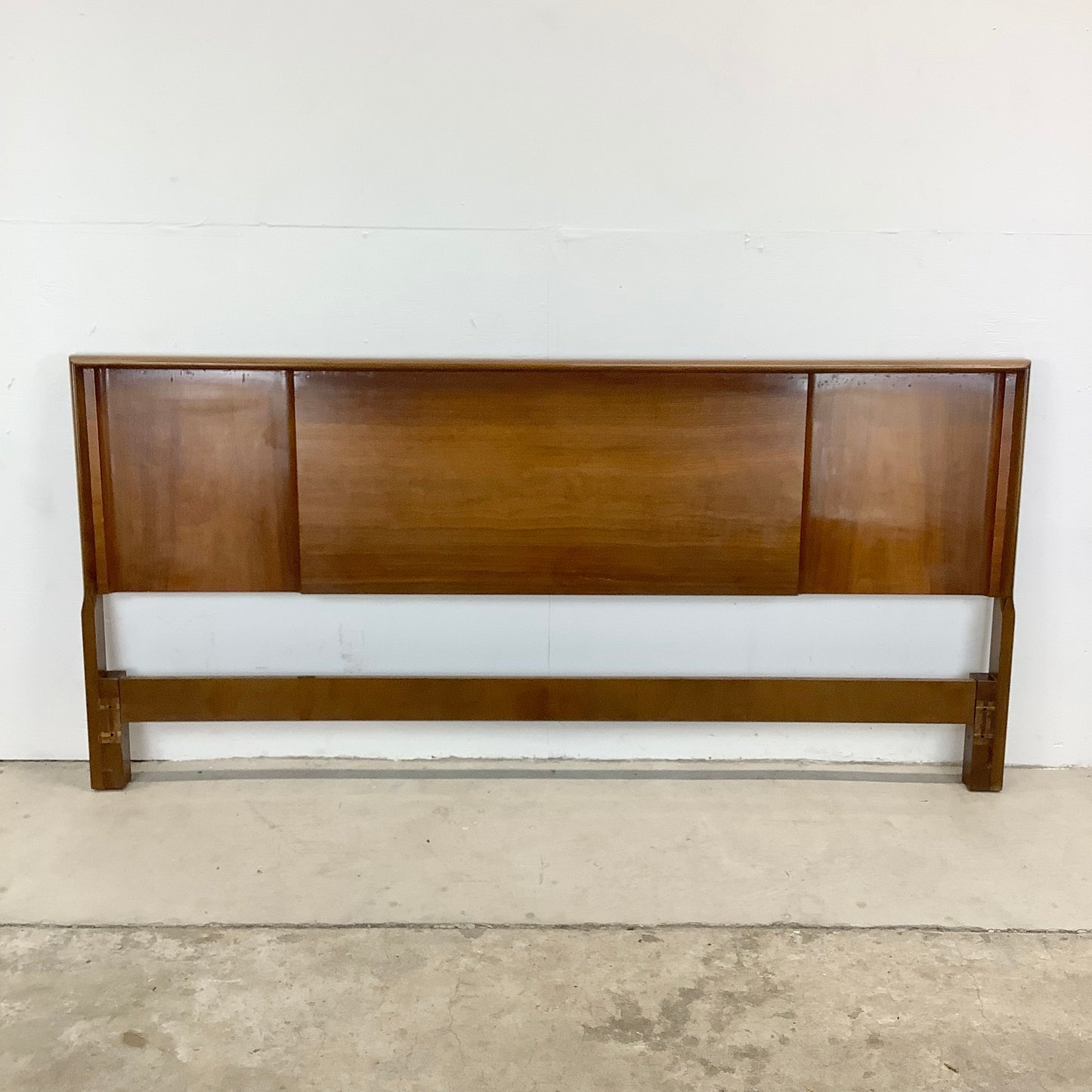 Impressive Mid-Century Walnut Headboard- King