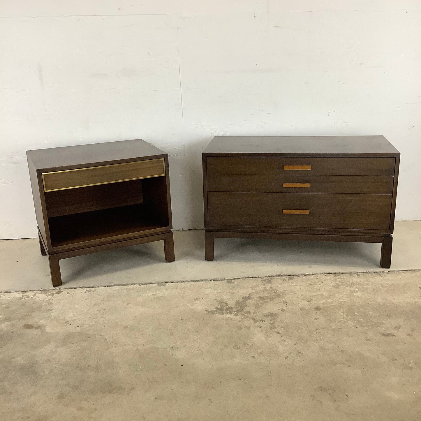 Signed Set of Two Harvey Probber Bedside Tables- Nightstand & End Table