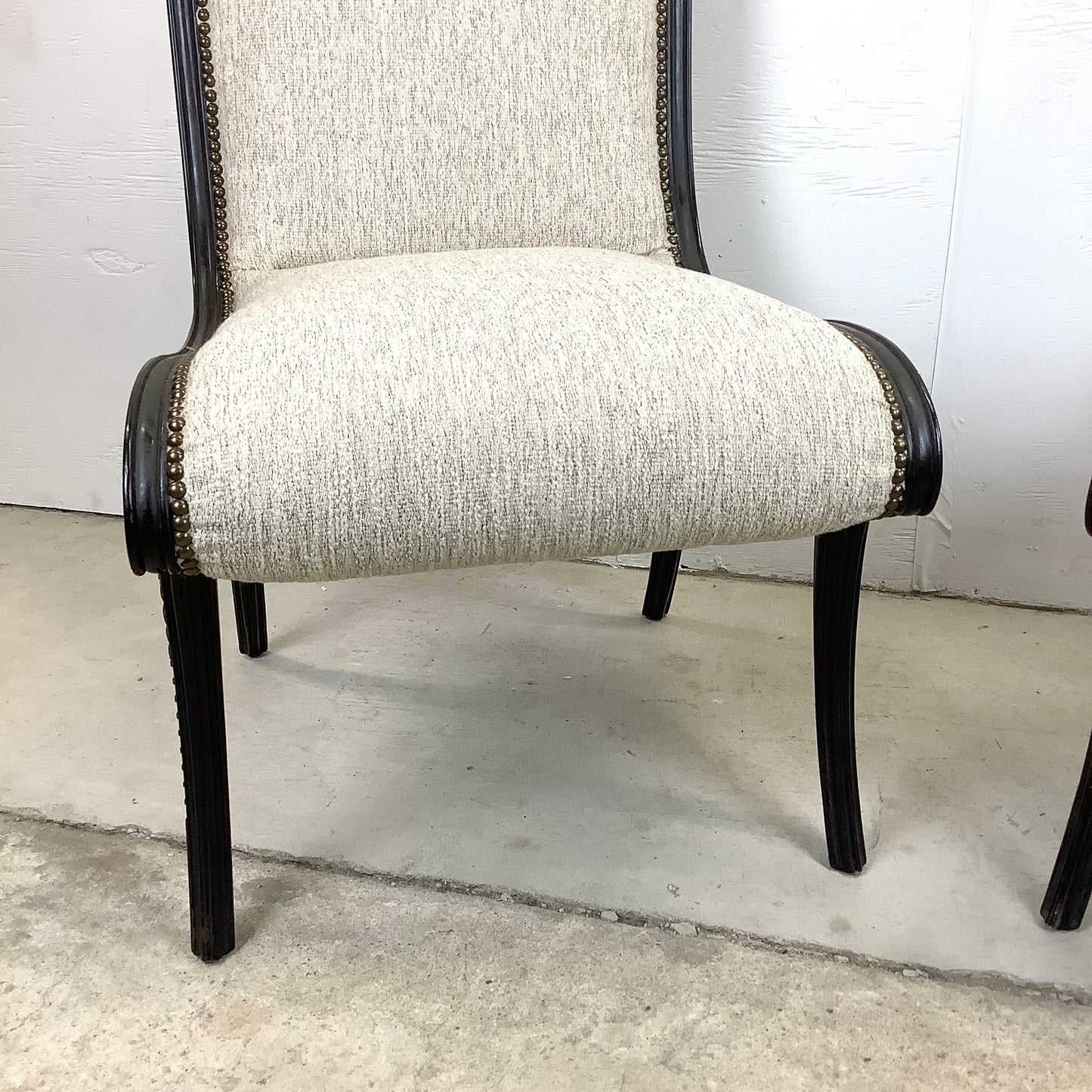 Pair Vintage Modern Slipper Chairs