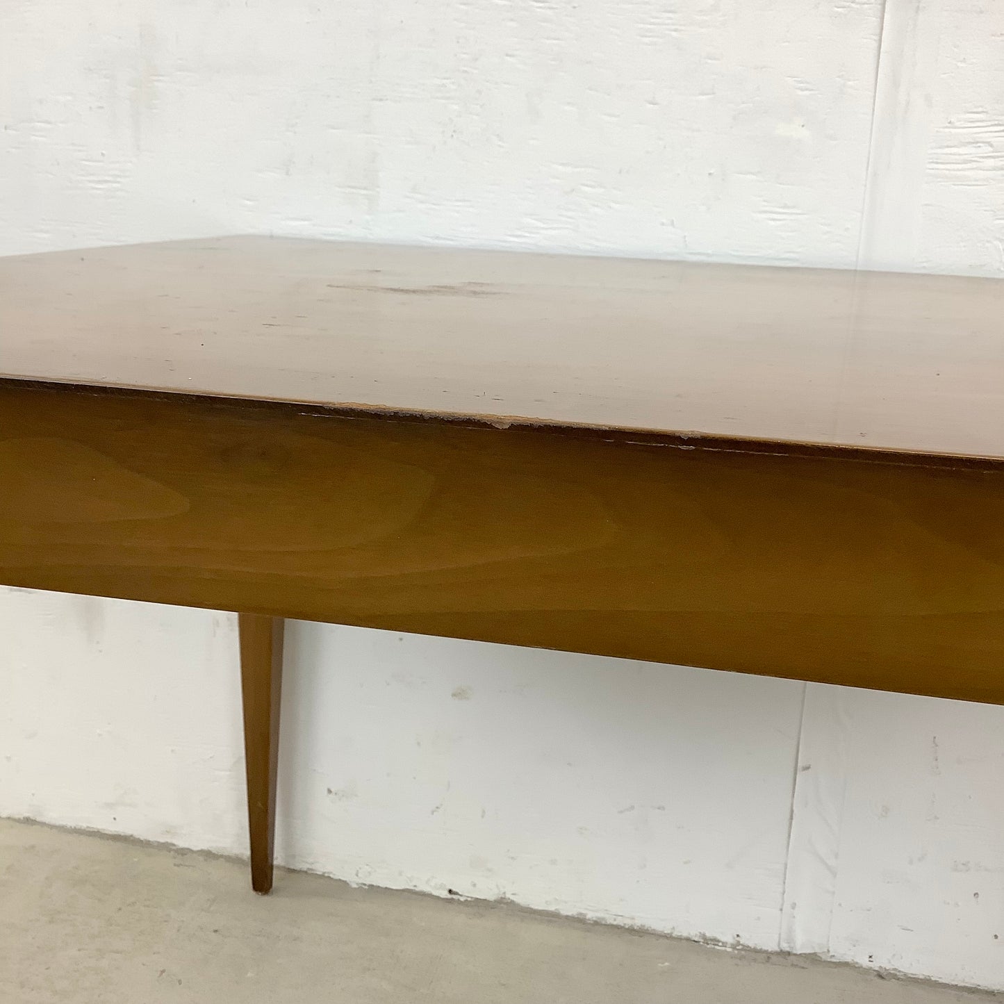 Mid-Century Tall Wooden End Table