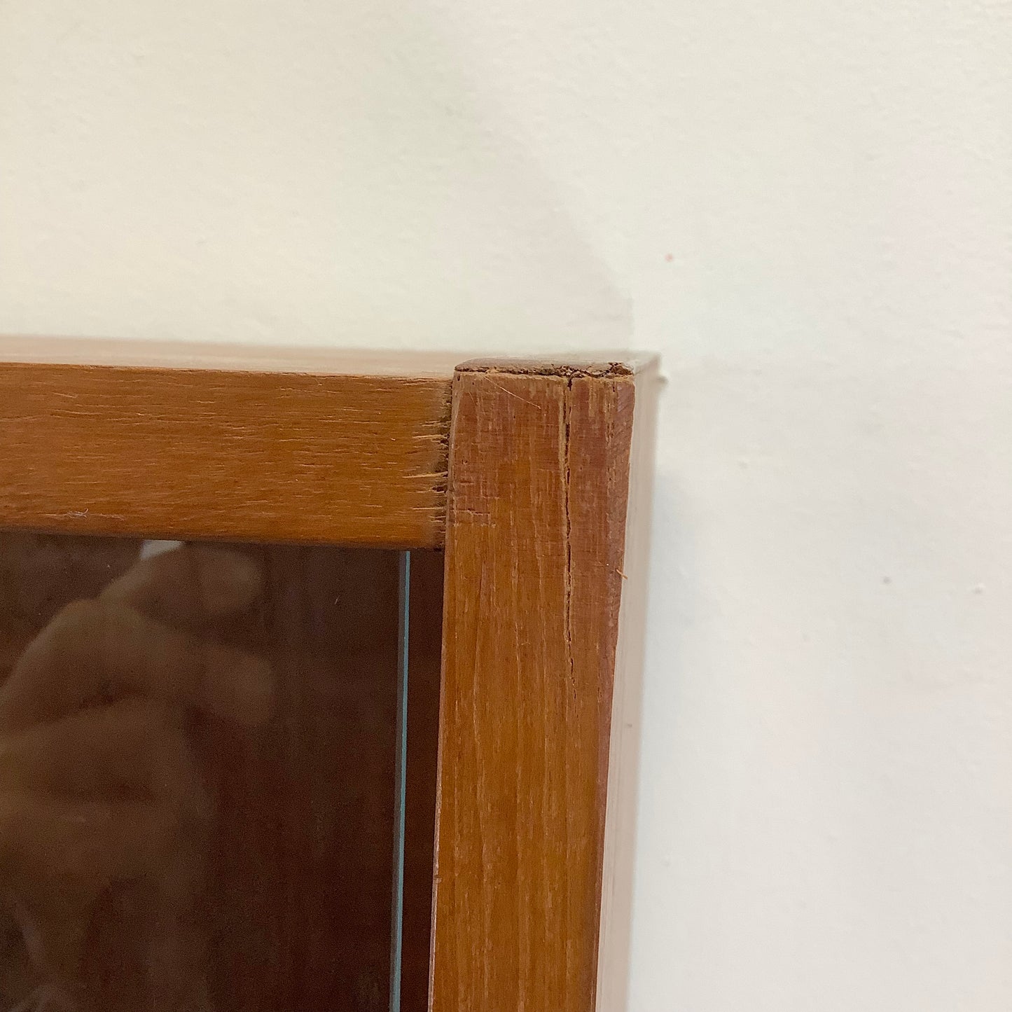 Vintage Modern Teak Bookcase With Cabinet and Sliding Glass Doors