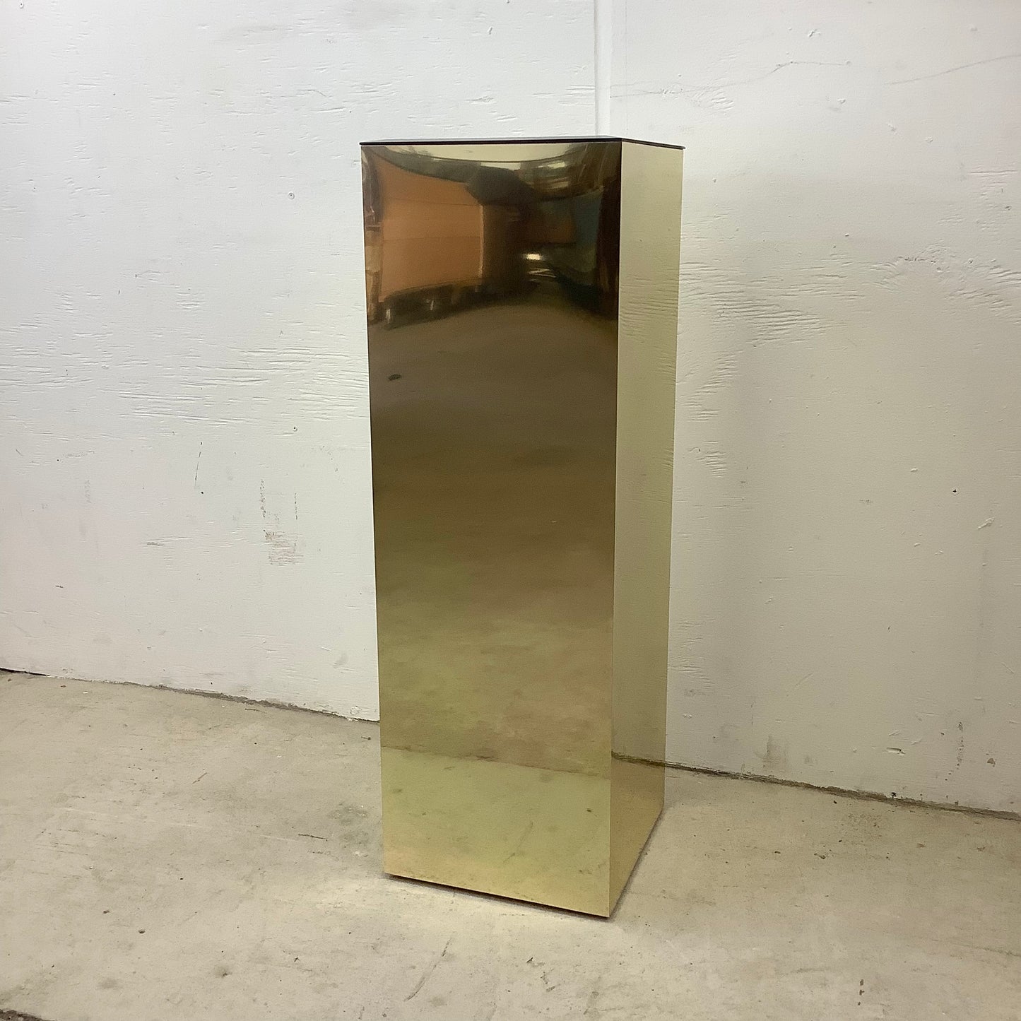 Vintage Modern Mirror Top Display Pedestal or Sculpture Display